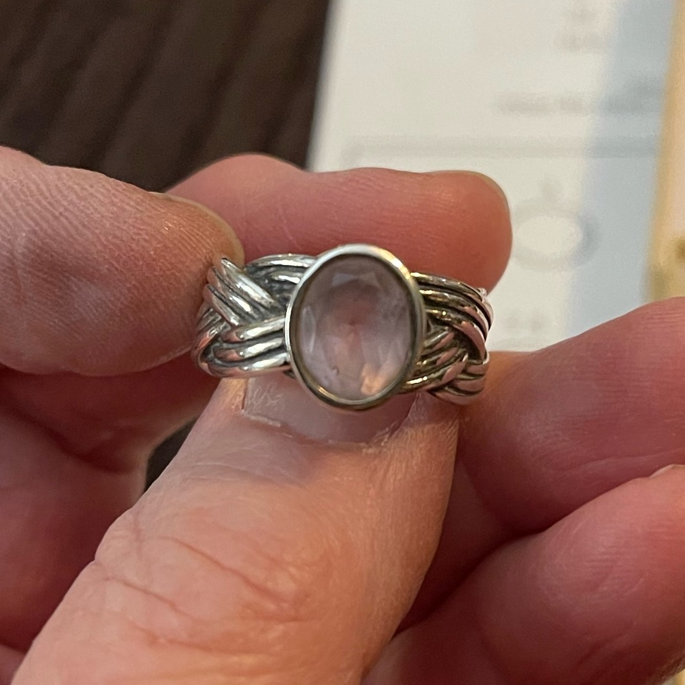 Pandora Retired Tied Together light color Amethyst Size 8.5-9